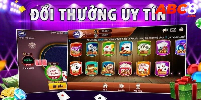 Những tựa game đánh bài hàng đầu tại ABC8